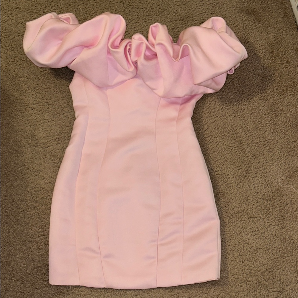 Pink Off-Shoulder Dress